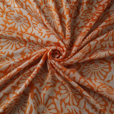 Kutch Hand Block Batik Print Modal Silk Fabric 06