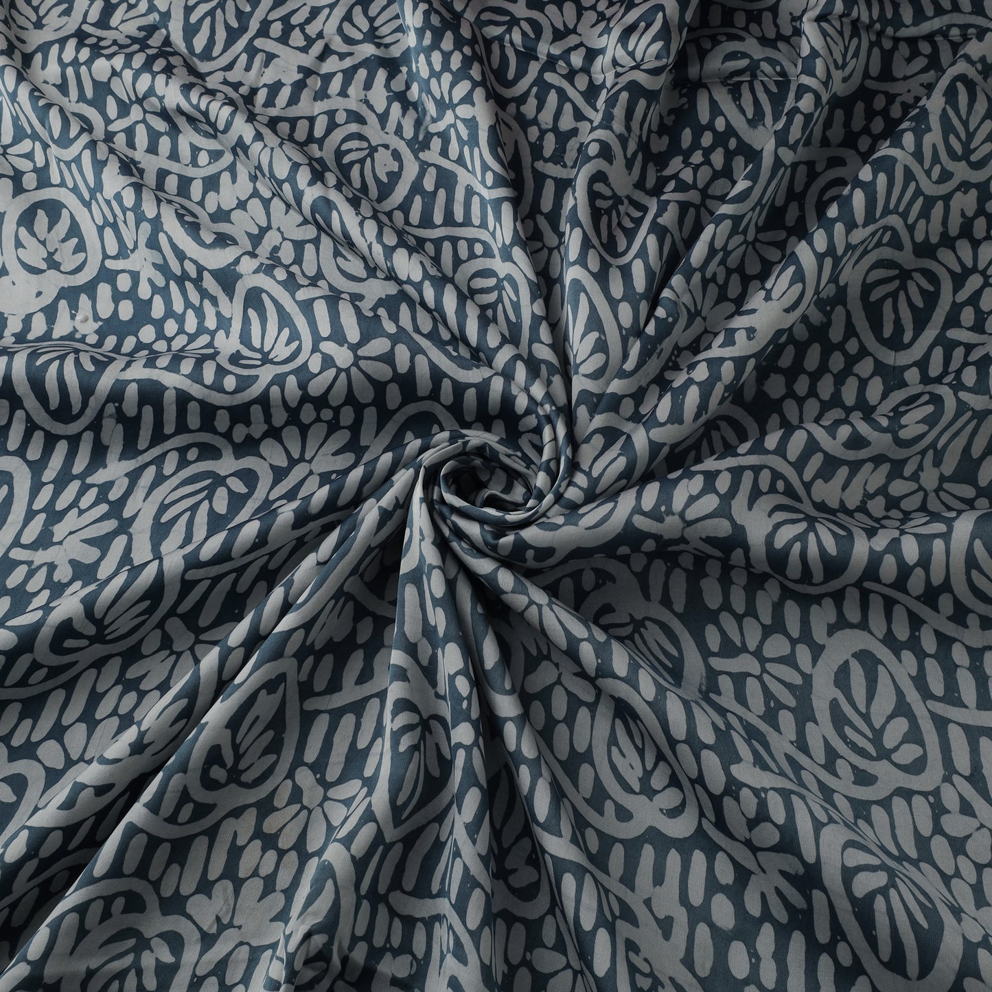 Kutch Hand Block Batik Print Modal Silk Fabric 05