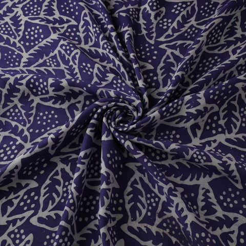 Kutch Hand Block Batik Print Modal Silk Fabric 04