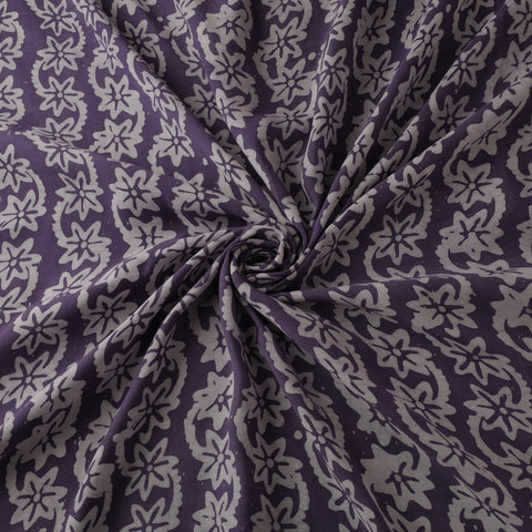 Kutch Hand Block Batik Print Modal Silk Fabric 03