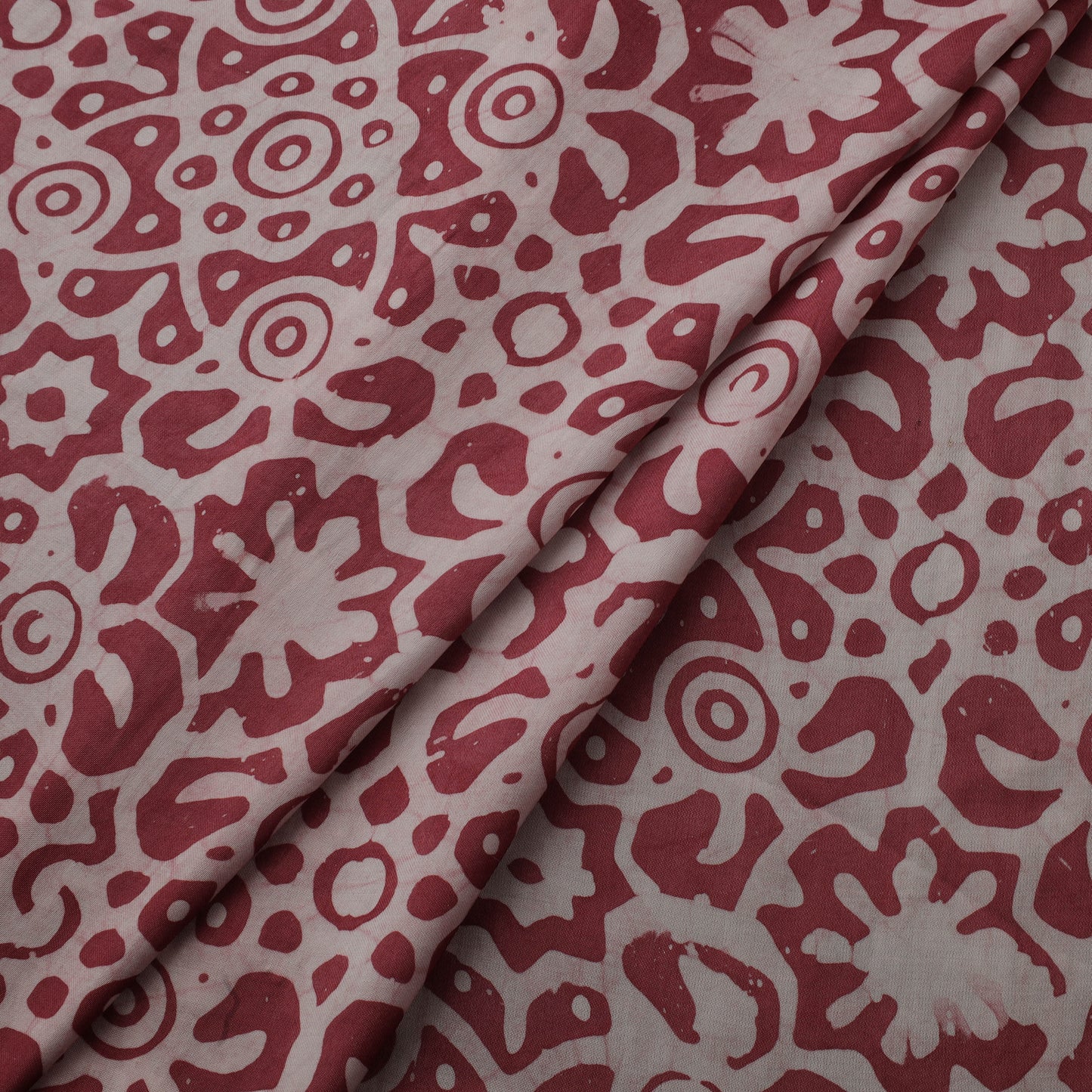 Kutch Hand Block Batik Print Modal Silk Fabric 01