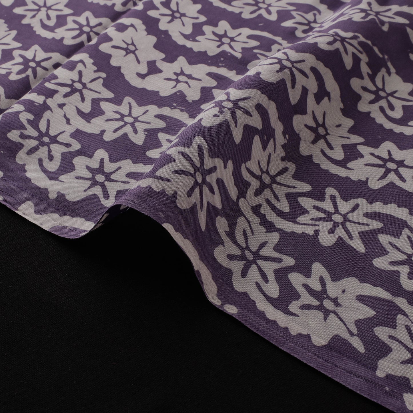 Kutch Hand Block Batik Print Modal Silk Fabric 03
