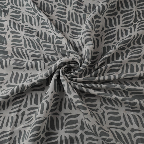 Kutch Hand Block Batik Print Modal Silk Fabric 10