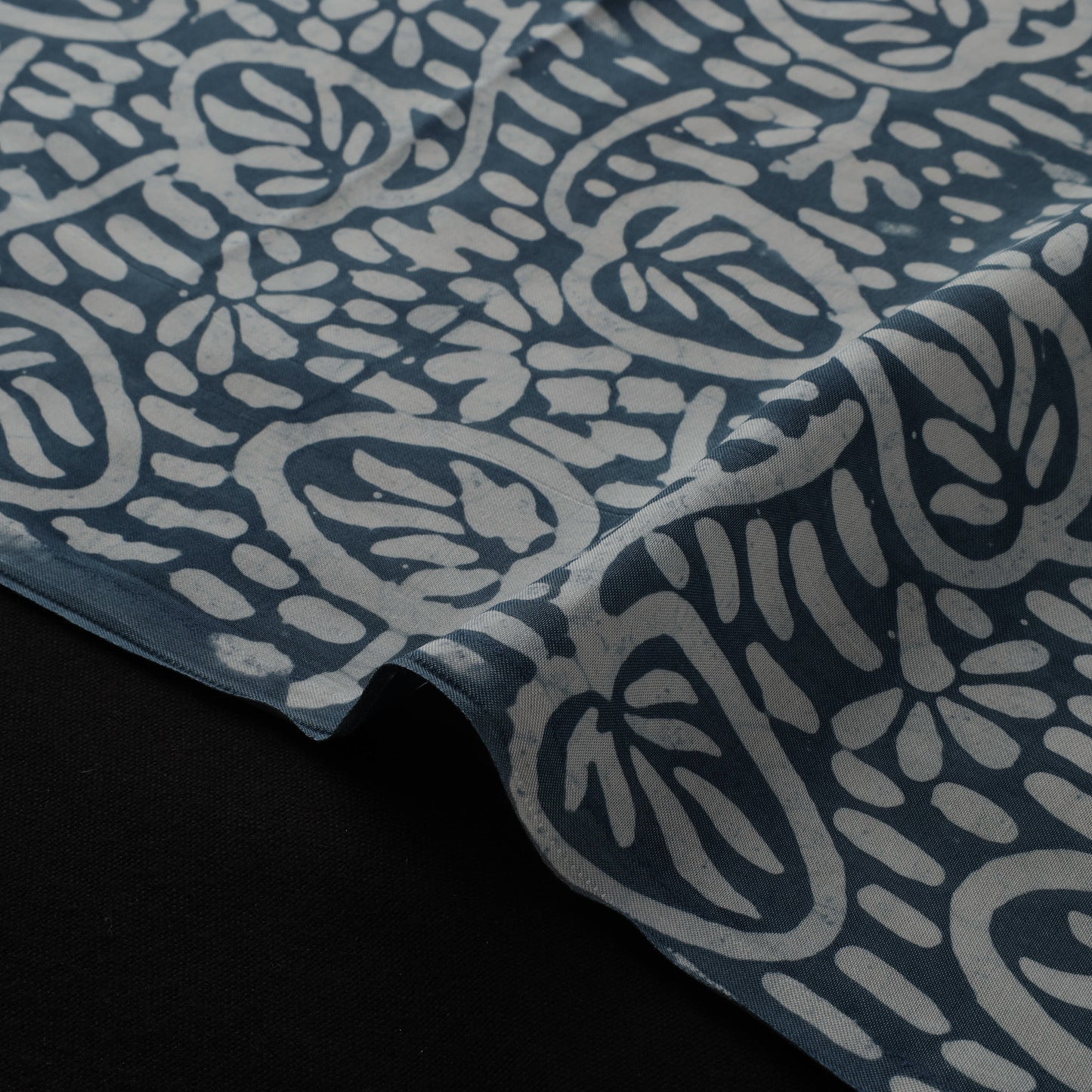 Kutch Hand Block Batik Print Modal Silk Fabric 05
