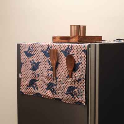 Handmade Fridge Top Cover with Multiple Pockets 04