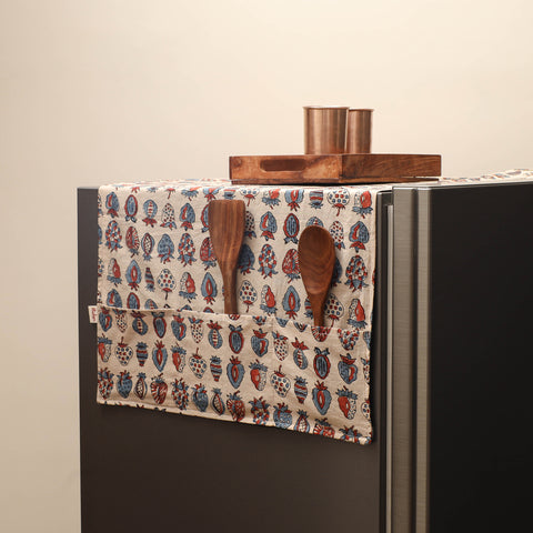 Handmade Fridge Top Cover with Multiple Pockets 06