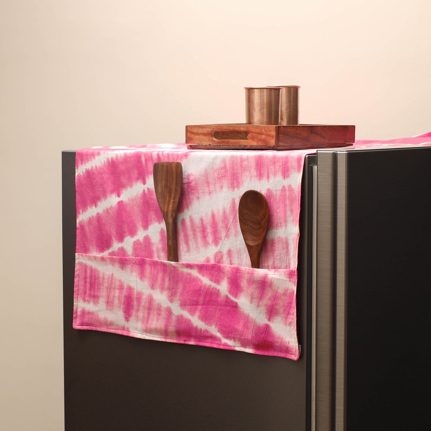 Handmade Fridge Top Cover with Multiple Pockets 13