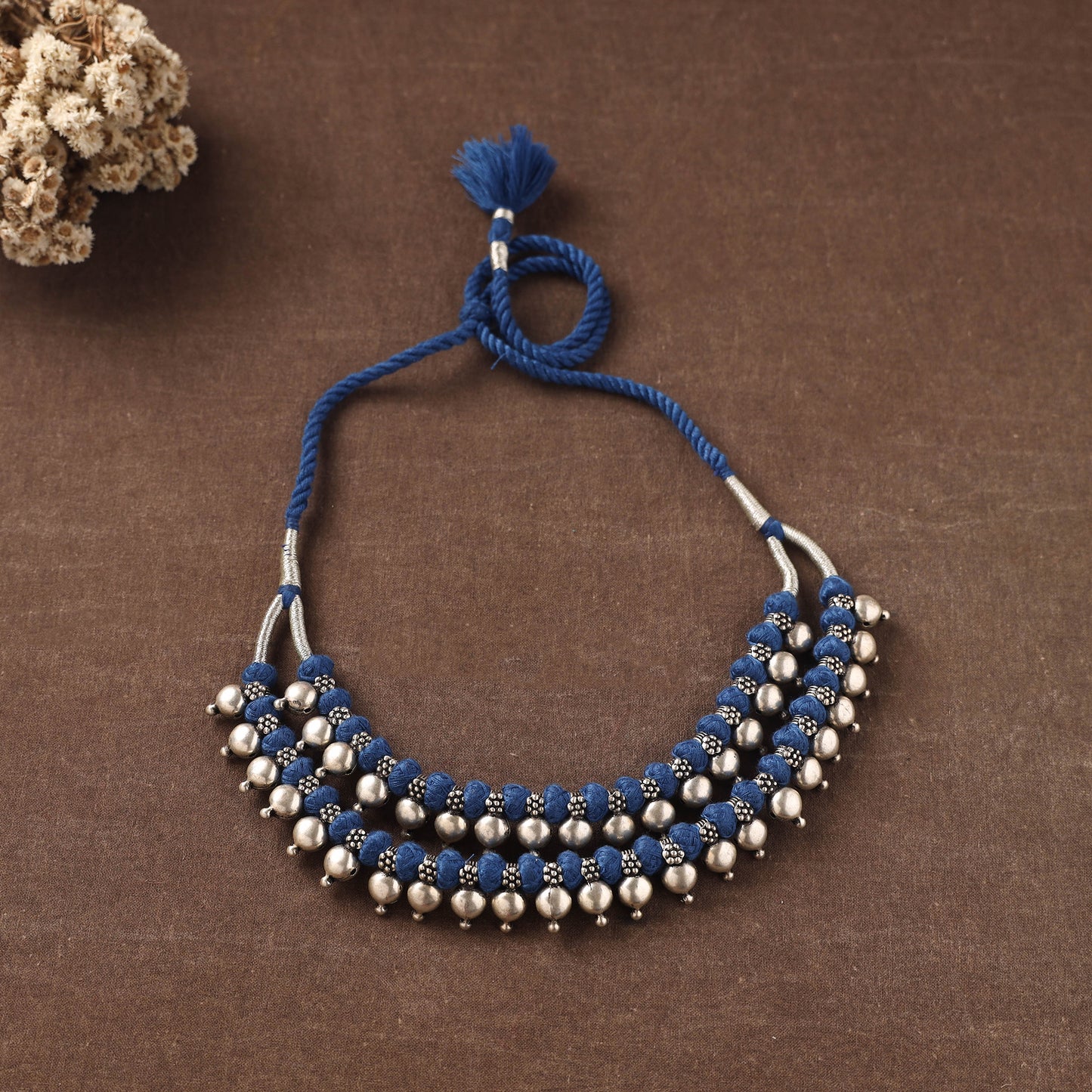 Patwa Threadwork Beaded Double Layered Necklace by Kailash Patwa 47