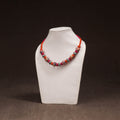 Patwa Threadwork Blue Pottery Beaded Necklace by Kailash Patwa 06