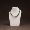 Patwa Threadwork Blue Pottery Beaded Necklace by Kailash Patwa 07