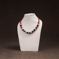 Patwa Threadwork Blue Pottery Beaded Necklace by Kailash Patwa 08