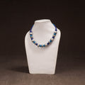 Patwa Threadwork Blue Pottery Beaded Necklace by Kailash Patwa 09