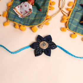  Handmade Fabric Flower Rakhi (Set of 2)