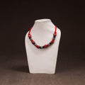 Patwa Threadwork Blue Pottery Beaded Necklace by Kailash Patwa 14