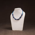 Patwa Threadwork Blue Pottery Beaded Necklace by Kailash Patwa 18