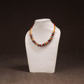 Patwa Threadwork Blue Pottery Beaded Necklace by Kailash Patwa 26