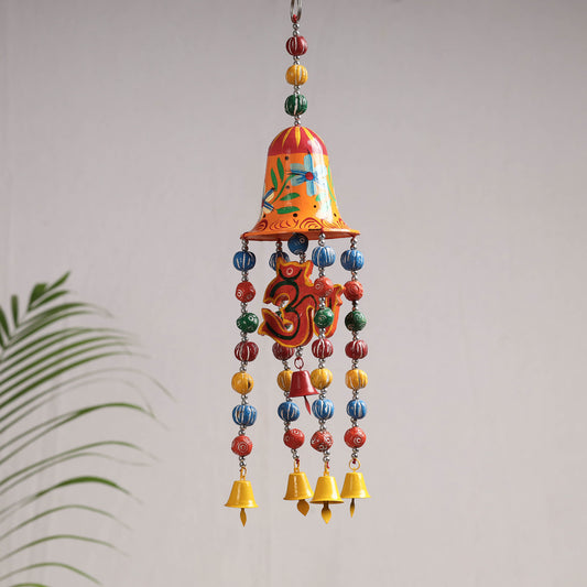 Big Bell - Banaras Handpainted Wooden & Terracotta Beads Decorative Hanging