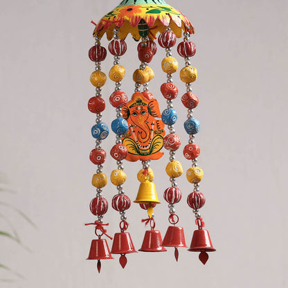 Banaras Handpainted Wooden & Terracotta Beads Decorative Jhumar Hanging