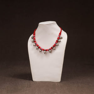 Red - Patwa Threadwork Necklace by Kailash Patwa 36