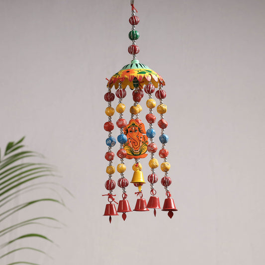 Banaras Handpainted Wooden & Terracotta Beads Decorative Jhumar Hanging