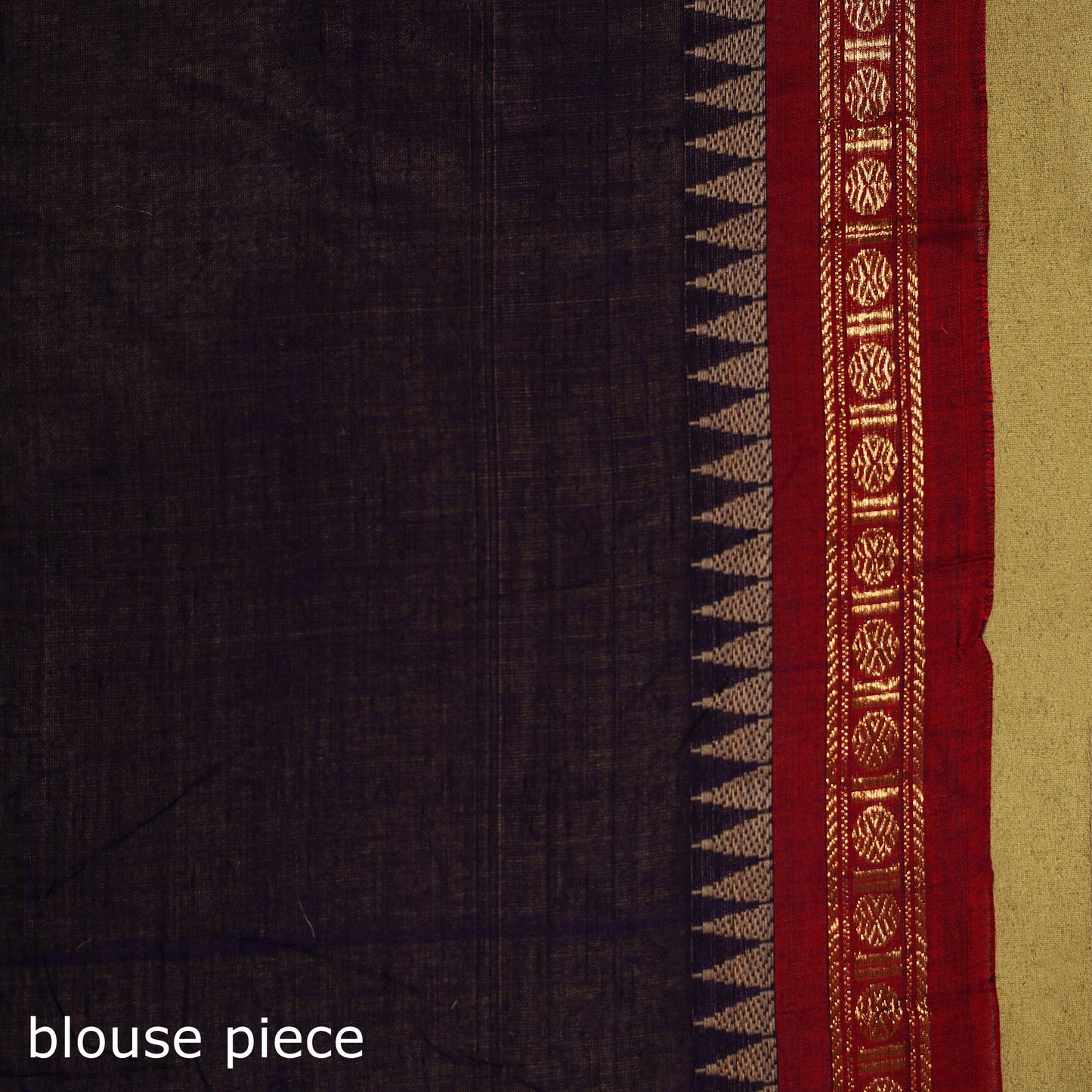 Purple - dharwad cotton saree with border 46 - handcrafted