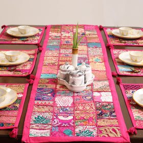 Khambadiya Patchwork Table Runner Set (Set of 7) 05