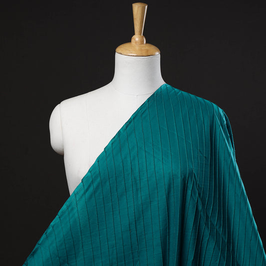 Persian Green Pintuck Plain Pure Cotton Fabric