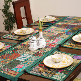 Khambadiya Patchwork Table Runner Set (Set of 7) 06