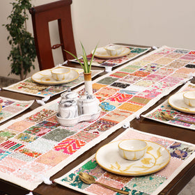 Khambadiya Patchwork Table Runner Set (Set of 7) 07