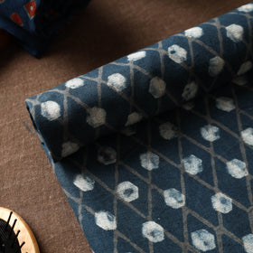 Blue Akola Block Printed Pure Handloom Cotton Towel 