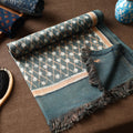 Green - Akola Block Printed Pure Handloom Cotton Towel