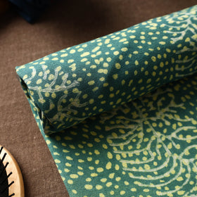 Green Akola Block Printed Pure Handloom Cotton Towel 