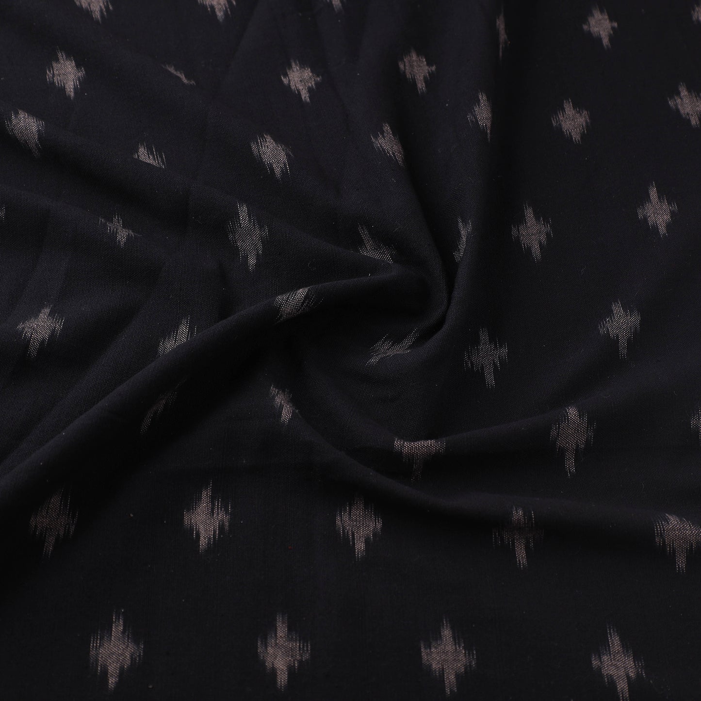 Handloom Cotton Pochampally Ikat Fabric with Kalamkari Border 01