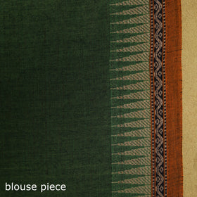 Green - dharwad cotton saree with border 56 - handcrafted