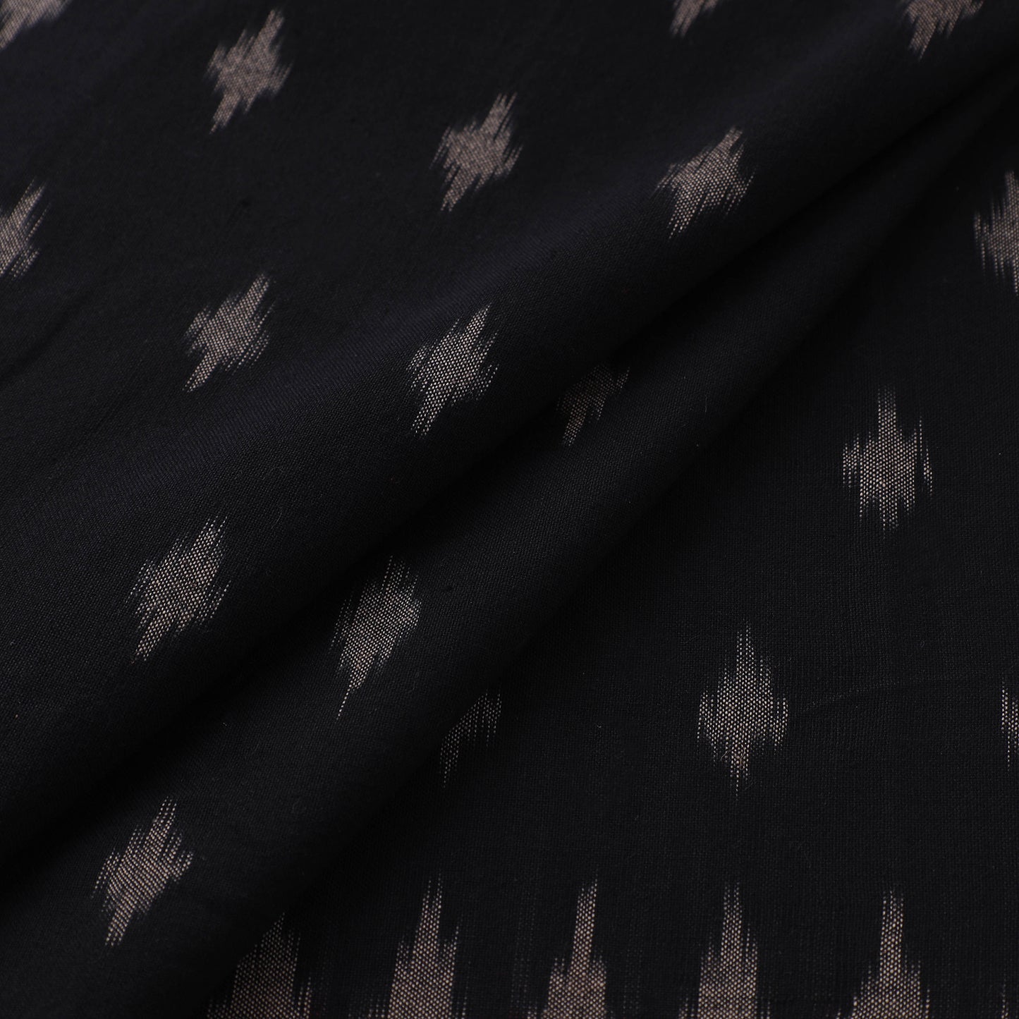 Handloom Cotton Pochampally Ikat Fabric with Kalamkari Border 02