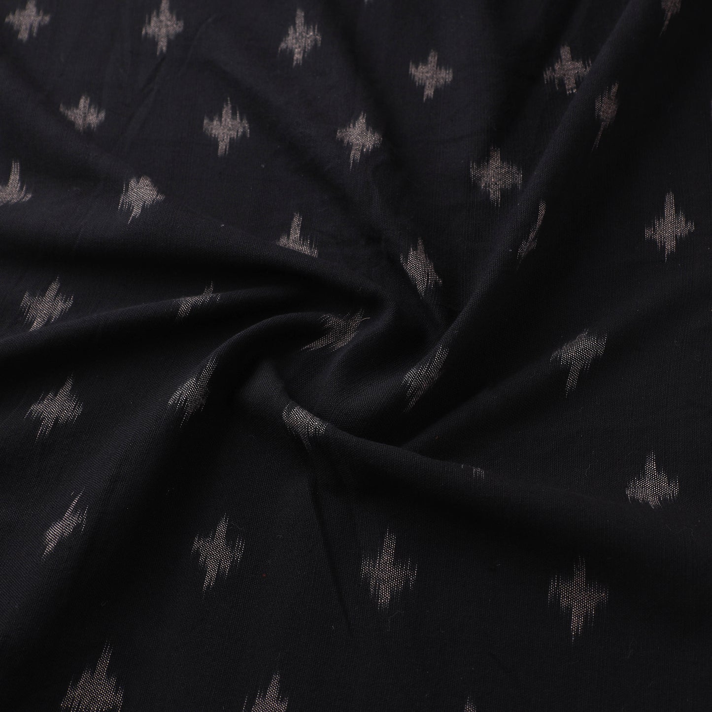 Handloom Cotton Pochampally Ikat Fabric with Kalamkari Border 03