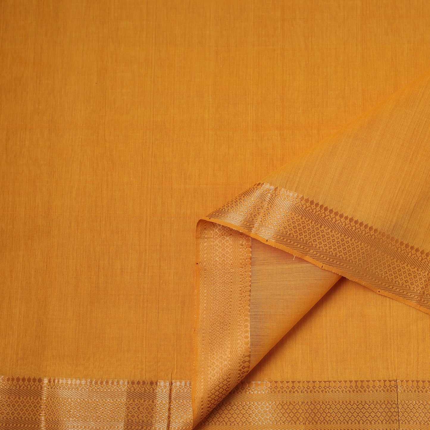 Handloom Mangalagiri Cotton Fabric with Nizam Zari Border 16