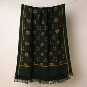 Green Akola Block Printed Pure Handloom Cotton Towel 