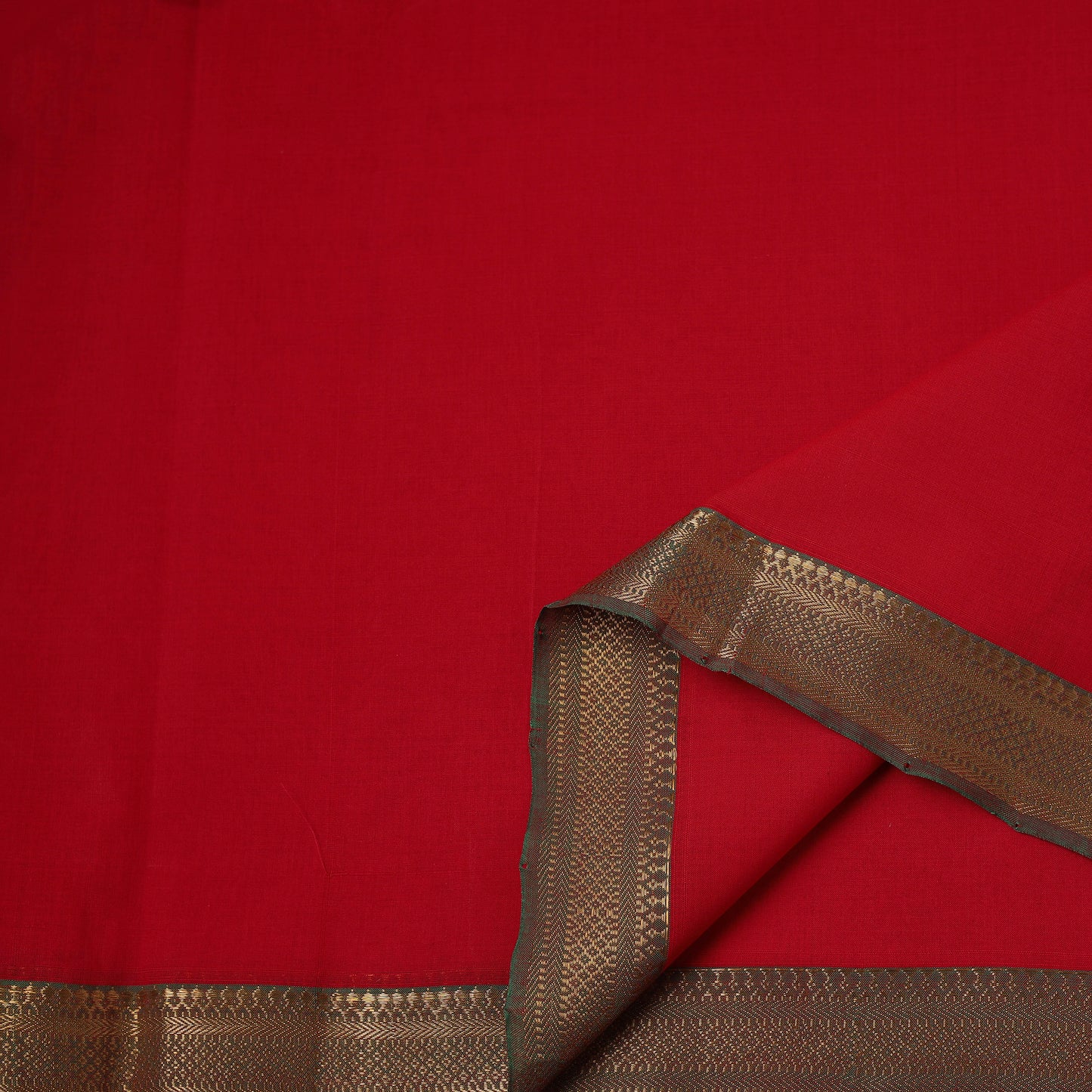 Handloom Mangalagiri Cotton Fabric with Nizam Zari Border 05
