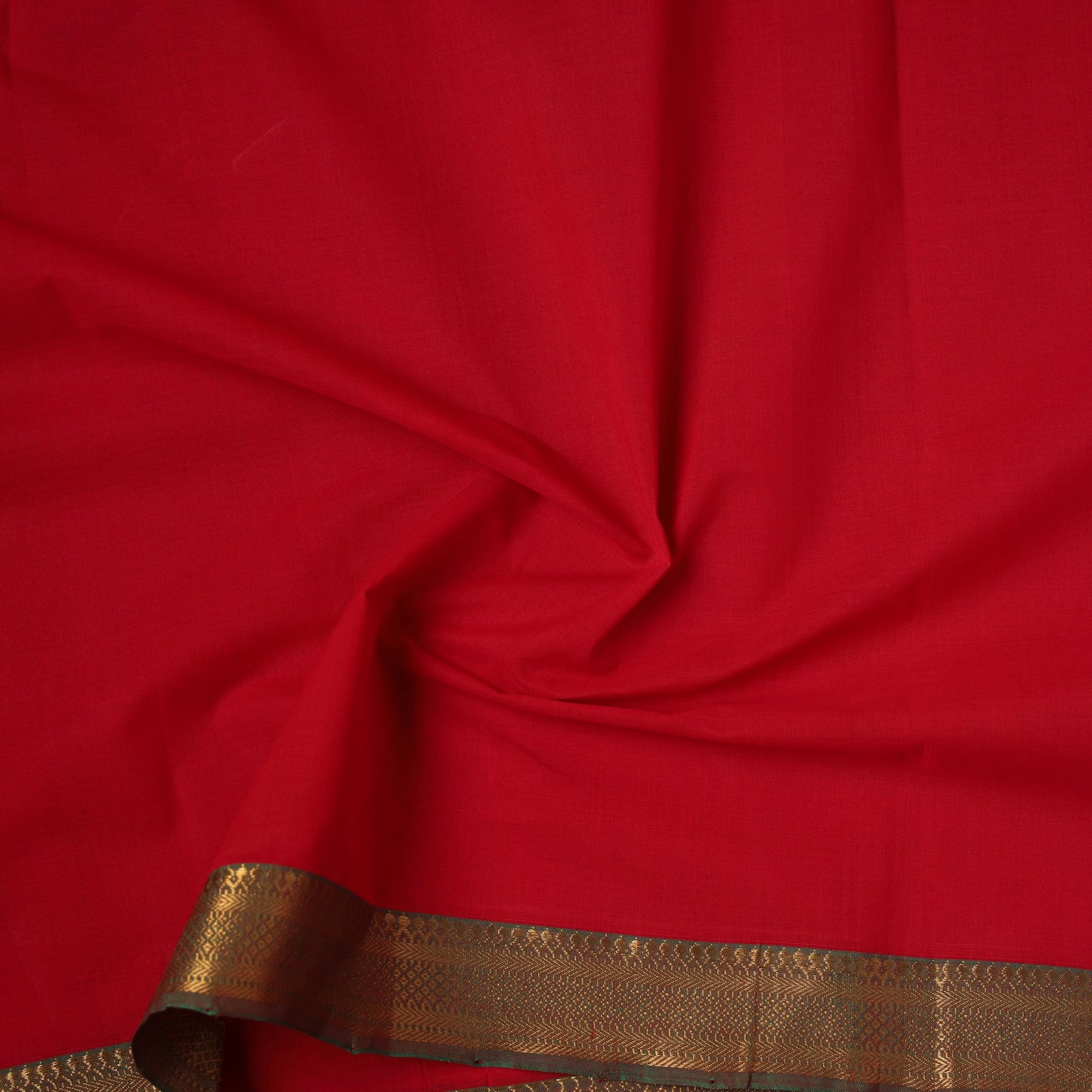 Handloom Mangalagiri Cotton Fabric with Nizam Zari Border 05
