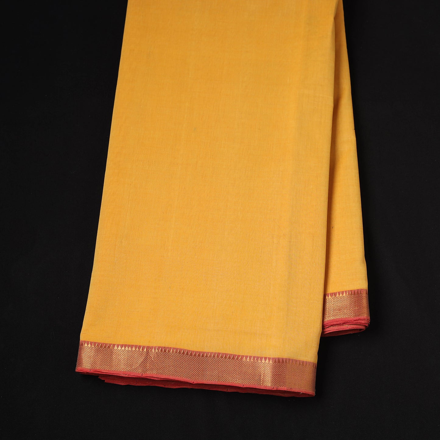 Handloom Mangalagiri Cotton Fabric with Nizam Zari Border 03