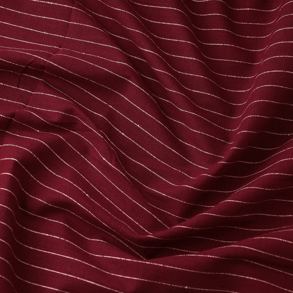 Maroon - Jacquard Prewashed Cotton Fabric