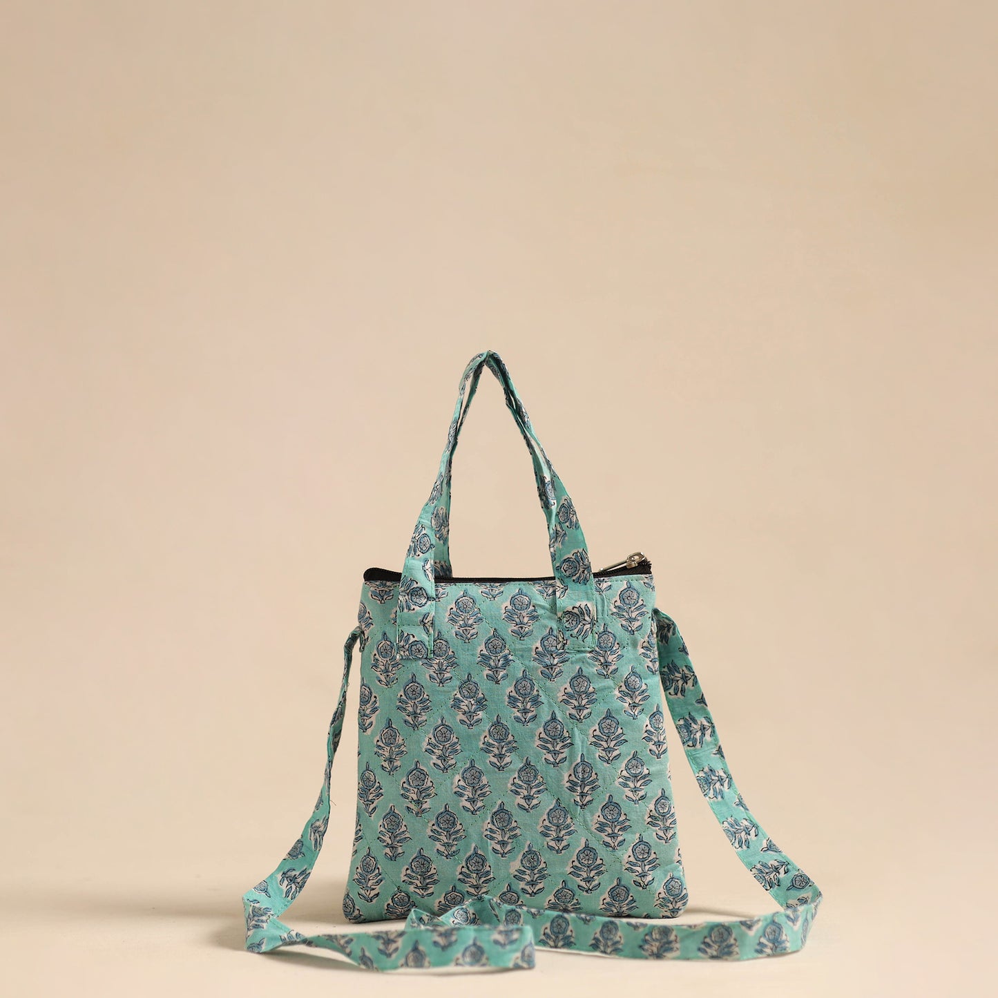 Quilted Cotton Handmade Sling Bag 09