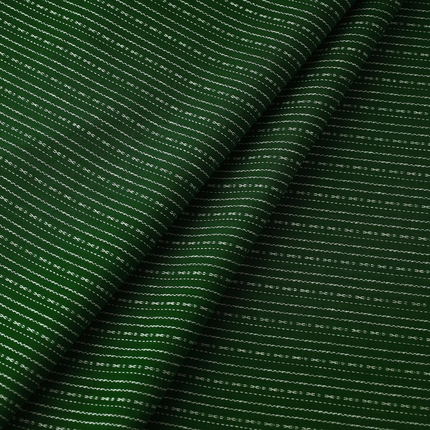 Dark Green - Prewashed Cotton Jacquard Fabric 13