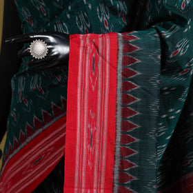 Green - ikat handloom cotton sambalpuri saree 07