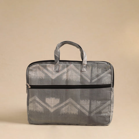 Grey - Handmade Quilted Cotton Laptop Bag 13