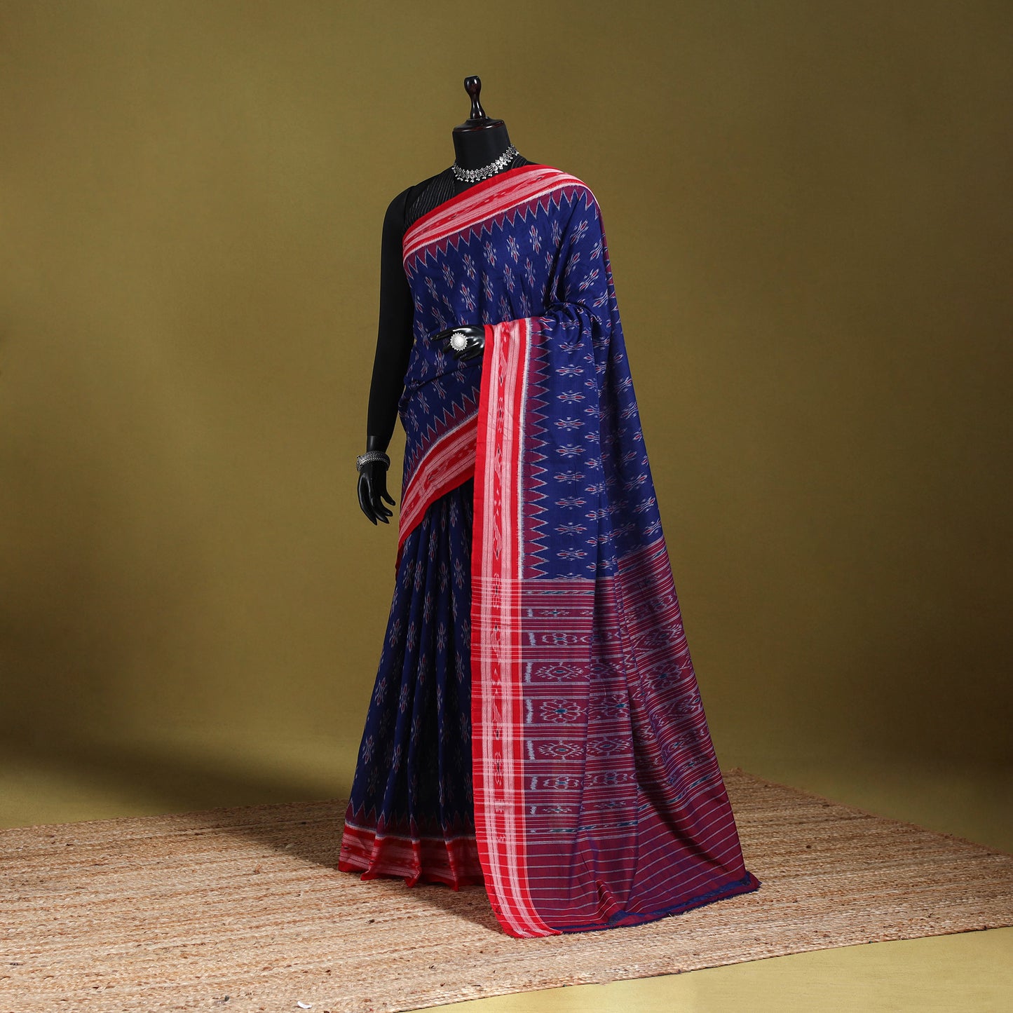 Blue - ikat handloom cotton sambalpuri saree 10