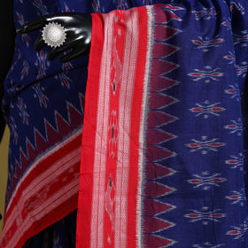 Blue - ikat handloom cotton sambalpuri saree 10