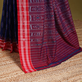 Blue - ikat handloom cotton sambalpuri saree 10