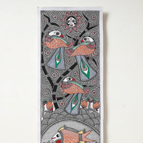 Handpainted Madhubani Painting by Hira Devi 